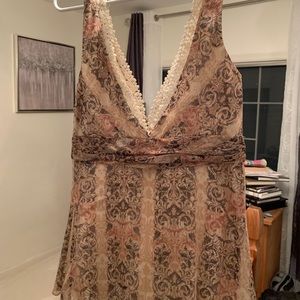 Silk tank top blouse